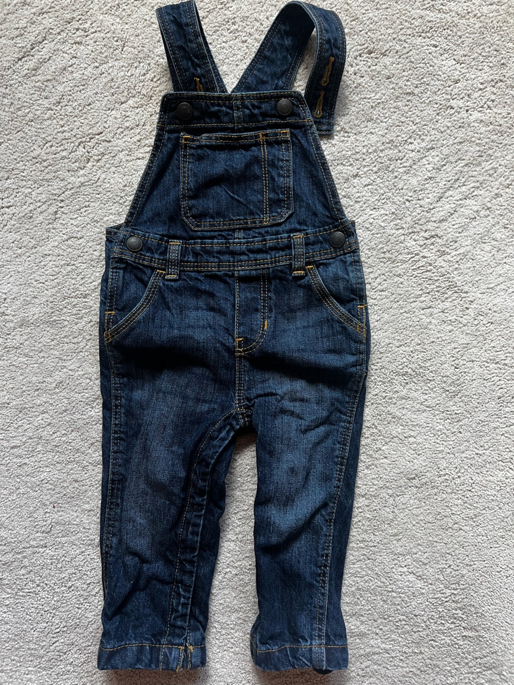 Old Navy Dark Blue Denim Overalls 18-24mo- Worn once
